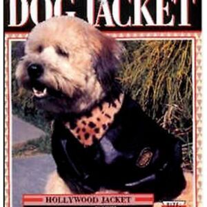 Doggiduds Black Faux Leather Animal Cheetah Faux Fur Hollywood Dog Jacket XL NEW